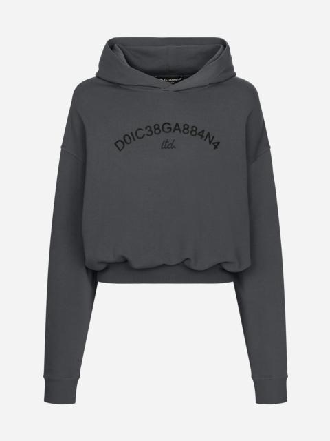 Dolce & Gabbana Cropped hoodie with Dolce&Gabbana logo