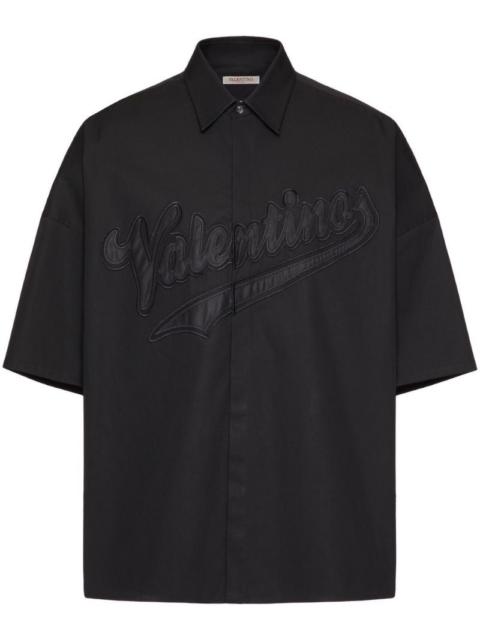 Valentino logo-patch bowling shirt