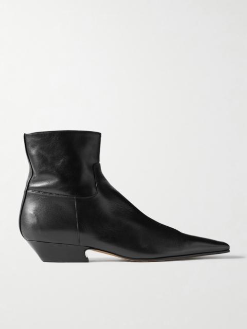 KHAITE Marfa Leather Ankle Boots