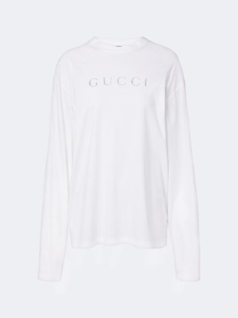 GUCCI Gucci Logo-print Long-sleeve T-shirt