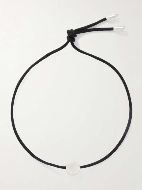 Sigrid silver and cord necklace