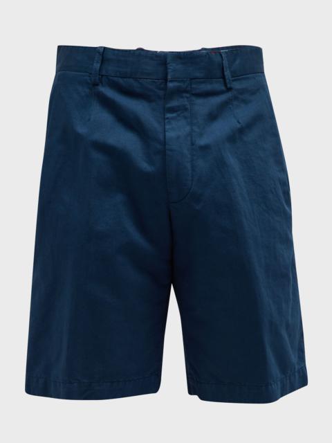 ZEGNA Men's Cotton-Linen Chino Shorts