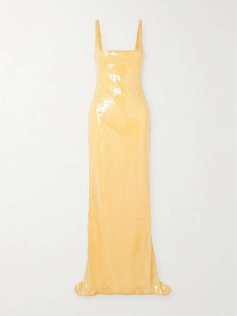 16Arlington Sior sequined minidress - Yellow