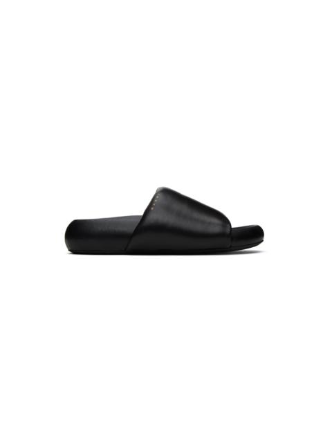 Black Pouf Sandals