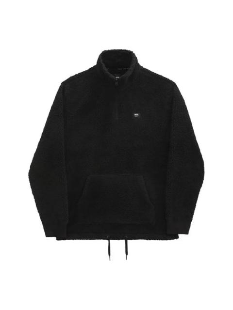 Vans Men's Vans polar fleece Half Zipper Stand Collar Jacket Black VN0A4PPPBLK