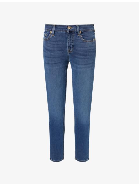 7 For All Mankind The Ankle Skinny Cotton-Blend Denim Jeans