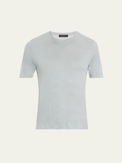Loro Piana Men's Mazzorbo Silk and Cotton Crewneck T-Shirt