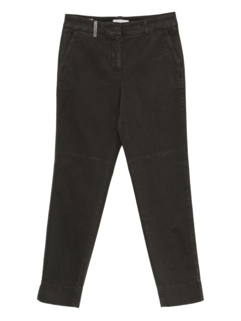 PESERICO logo-detail cotton trousers