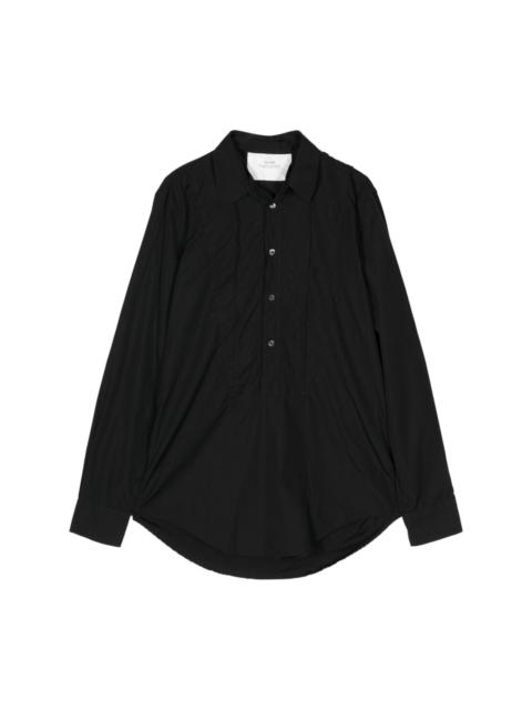 pleat-detail cotton shirt