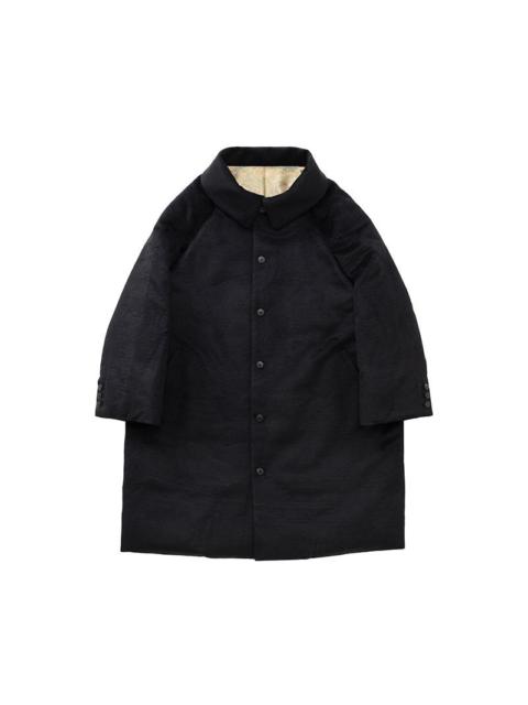 visvim BONNET DRIVERS DOWN COAT (SILK) W BLACK