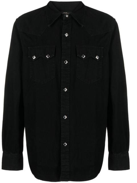 Kapital Kapital Kountry Denim Western Shirt 'Black' | REVERSIBLE