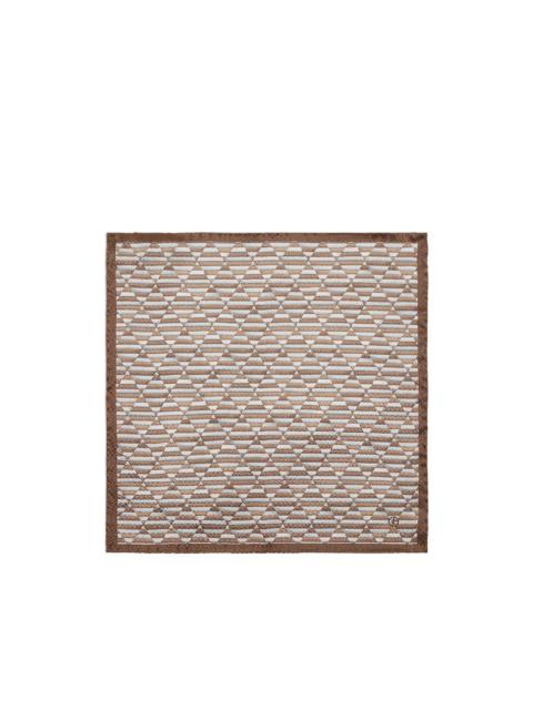 GIORGIO ARMANI geometric pattern pocket square