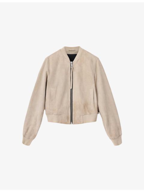 ALLSAINTS Orten Suede Bomber Jacket