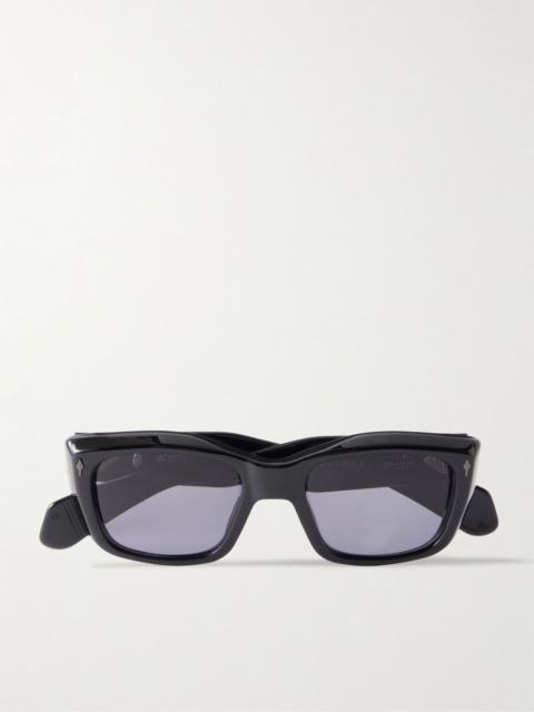 JACQUES MARIE MAGE Corniche Square-Frame Acetate Sunglasses Black