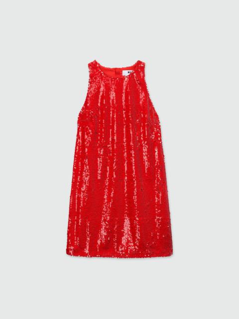 MSGM Red sequin mini dress