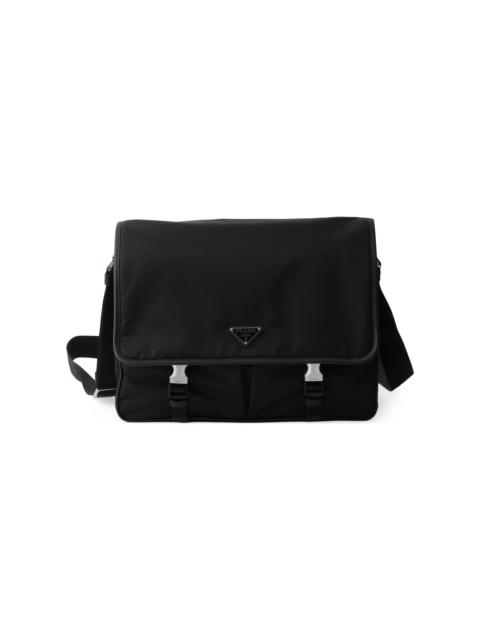 Prada Men's Re-Nylon and Saffiano Leather Shoulder Bag - Black