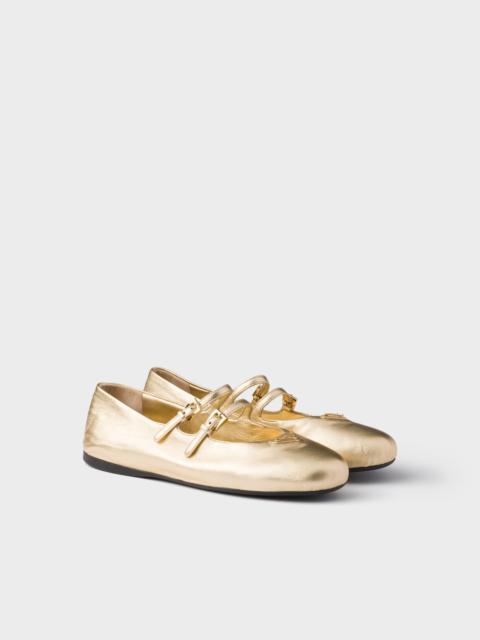 Prada Mordoré nappa leather ballerinas