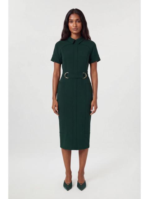 KAREN MILLEN Compact Stretch Colour Block Tailored Pencil Dress