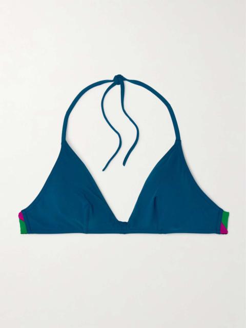 Cubisme patchwork triangle bikini top