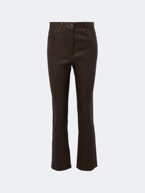 JOSEPH Duke cropped leather flared pants