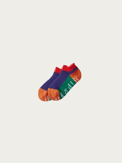 ROTOTO® Pile Sockslipper "Multi" - Red / Navy Blue
