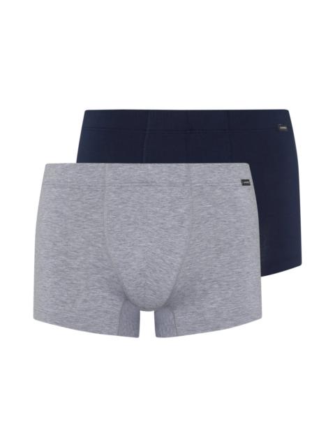 HANRO Cotton Essentials 2-Pack Cotton Boxer Briefs With Covered Waistband