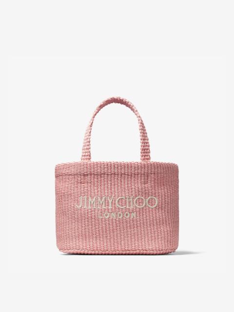 JIMMY CHOO Beach Tote E/W Mini
Rose/Latte Raffia Embroidered Mini Tote Bag