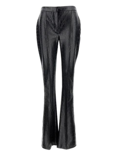 ELISABETTA FRANCHI crocodile-effect high-waisted trousers
