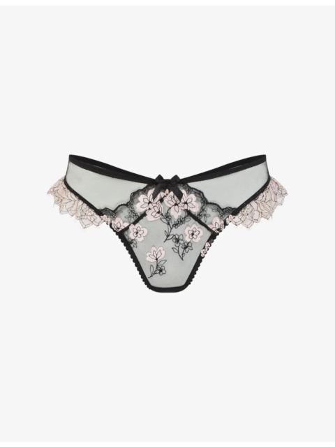 Agent Provocateur Andiee Embroidered Lace Thong