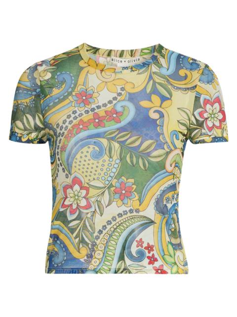 Alice + Olivia Women's Tess Crewneck T-Shirt - Heat Wave