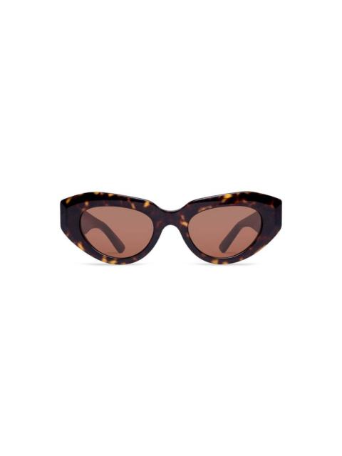 BALENCIAGA Women's Rive Gauche Cat Sunglasses  in Havana