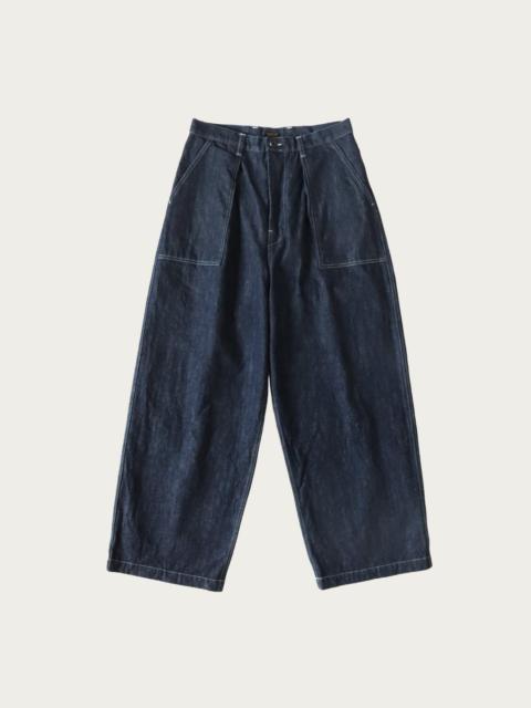 Kapital 14oz Denim FATIGUE Baggy Pants - Indigo