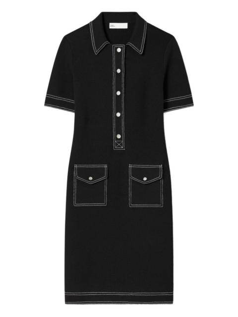 TORY BURCH topstitch mini dress
