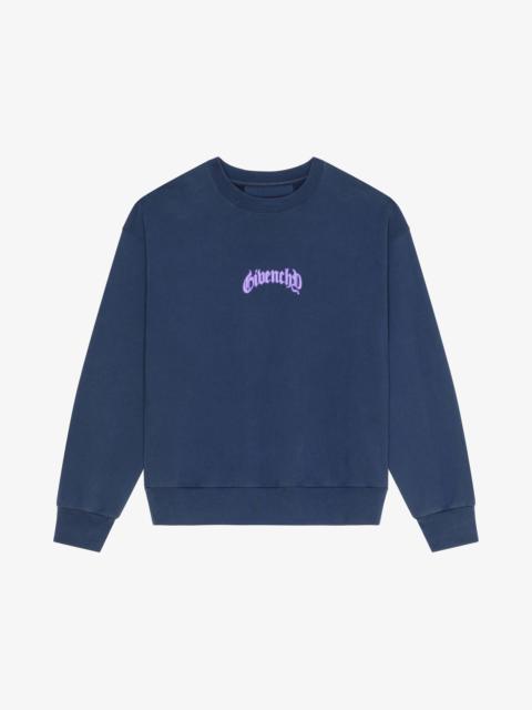 Givenchy BOXY FIT SWEATSHIRT IN FLEECE WITH REFLECTIVE ARTWORK
