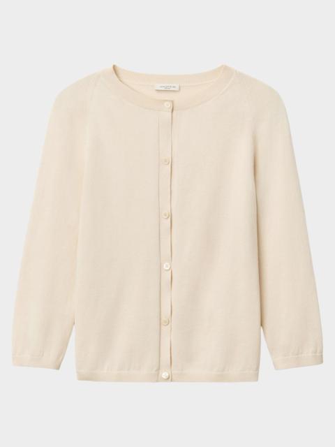 Lafayette 148 New York Cotton-Silk Knit Cardigan