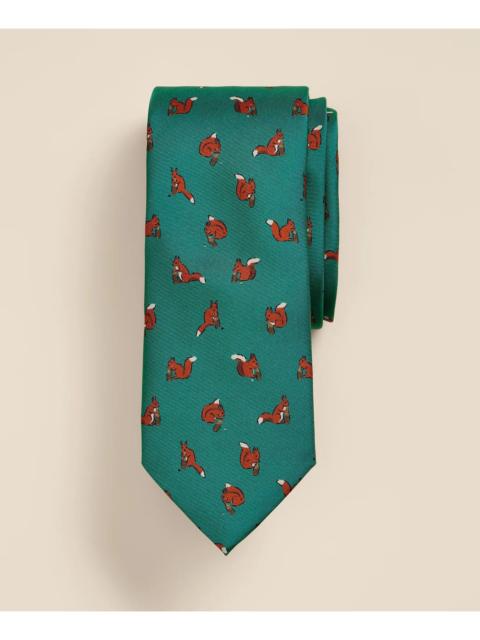 Brooks Brothers Silk Ale Squirrel Tie