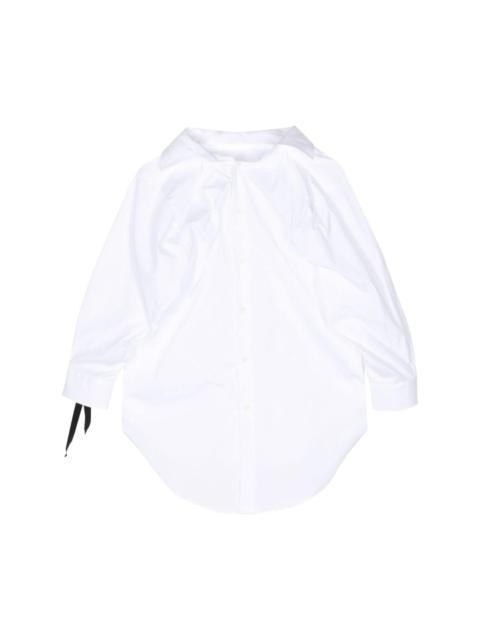 MARINA YEE draped cotton-poplin shirt