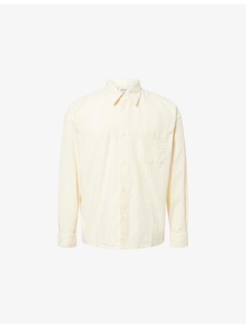 FRAME Long-Sleeve Textured Cotton Shirt