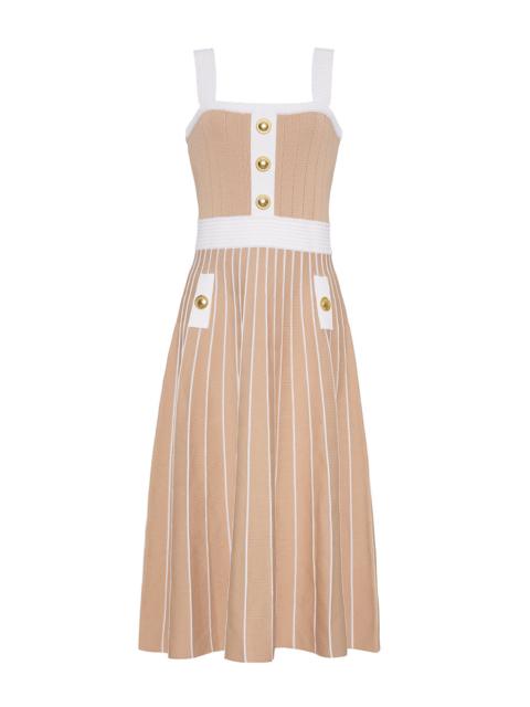 Cara Cara Aurora Dress
Sleek, Sculpted, and Subtly Bold with Sharp Stripes and a Gilded Touch