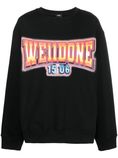We11done logo-print cotton sweatshirt
