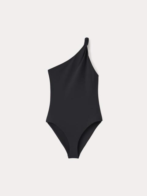 Totême Twist-strap one-shoulder swimsuit black