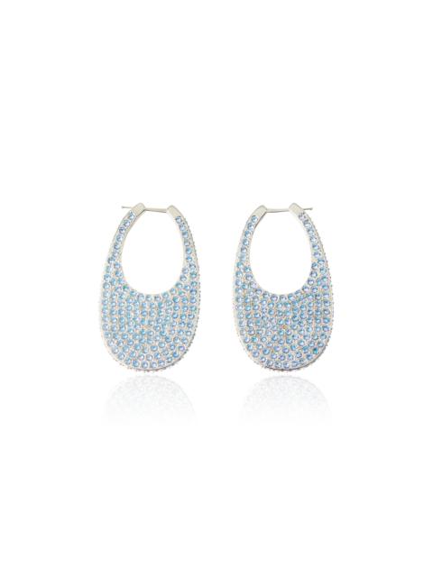 COPERNI Medium Swipe Crystal Earrings silver