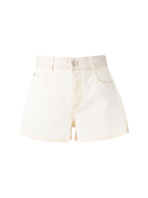 Stella McCartney logo-waistband mini shorts