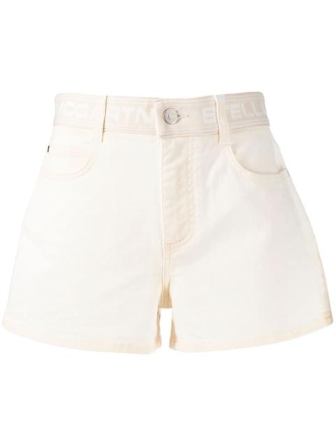 Stella McCartney logo-waistband mini shorts