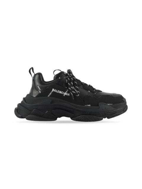 Women's Triple S Sneaker Allover Logo in Black