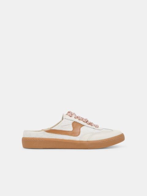 dolce vita NOTICE SLIDE SNEAKERS WHITE PINK EYELET