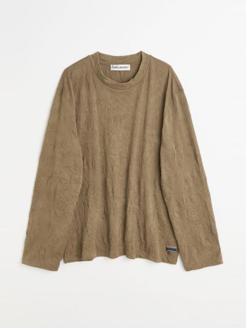 Our Legacy Big Longsleeve Olive Crinkle Jersey