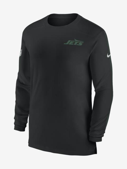 New York Jets Sideline Coach Nike Men's Dri-FIT NFL Long-Sleeve Top