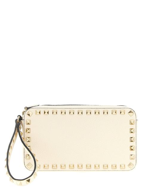 Valentino Rockstud Clutch White