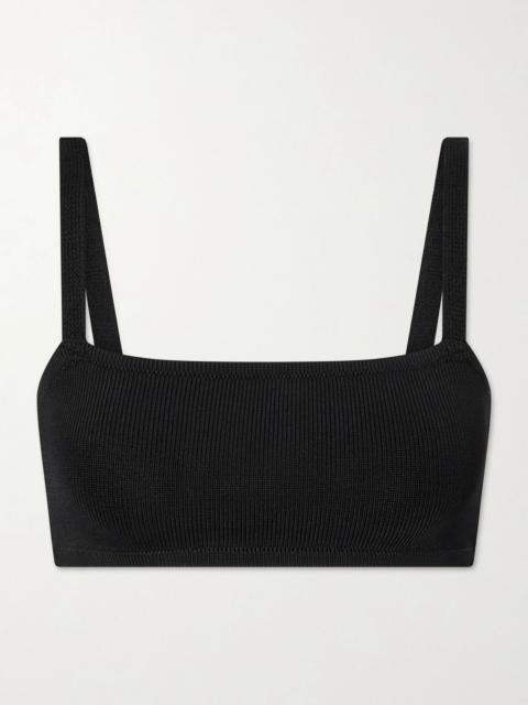 CALLE DEL MAR Stretch-knit bralette Black